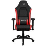 Игровое кресло Aerocool CROWN Leatherette Black Red (4711099471195)