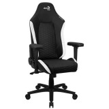 Игровое кресло Aerocool CROWN Leatherette Black White (4711099471201)