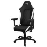 Игровое кресло Aerocool CROWN Leatherette Black White (4711099471201)