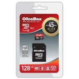 Карта памяти 128Gb MicroSD OltraMax Elite + SD адаптер (OM128GCSDXC10UHS-1-ElU1)
