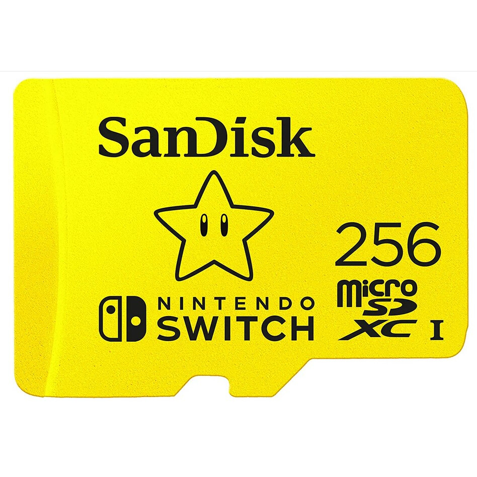 Карта памяти 256GB MicroSD SanDisk Nintendo Switch (SDSQXAO-256G-GN3ZN)