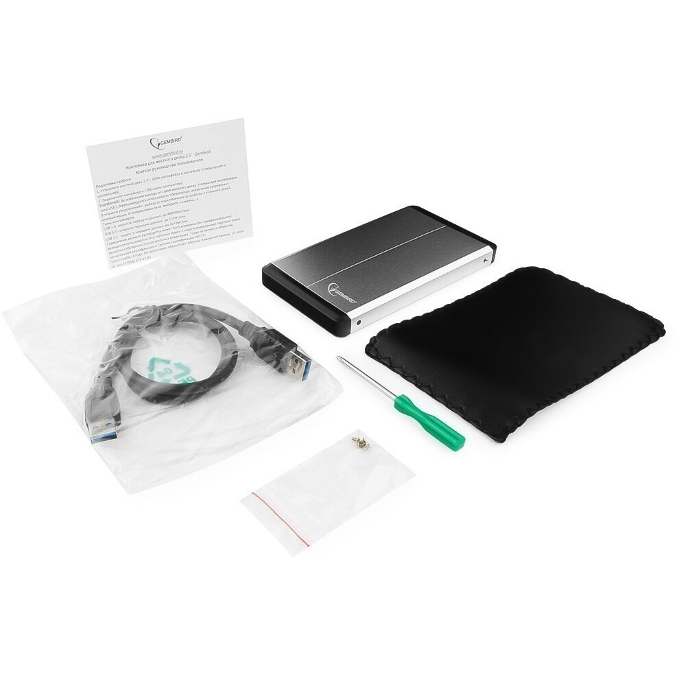 Внешний корпус для HDD Gembird EE2-U3S-2-S Silver - фото 3