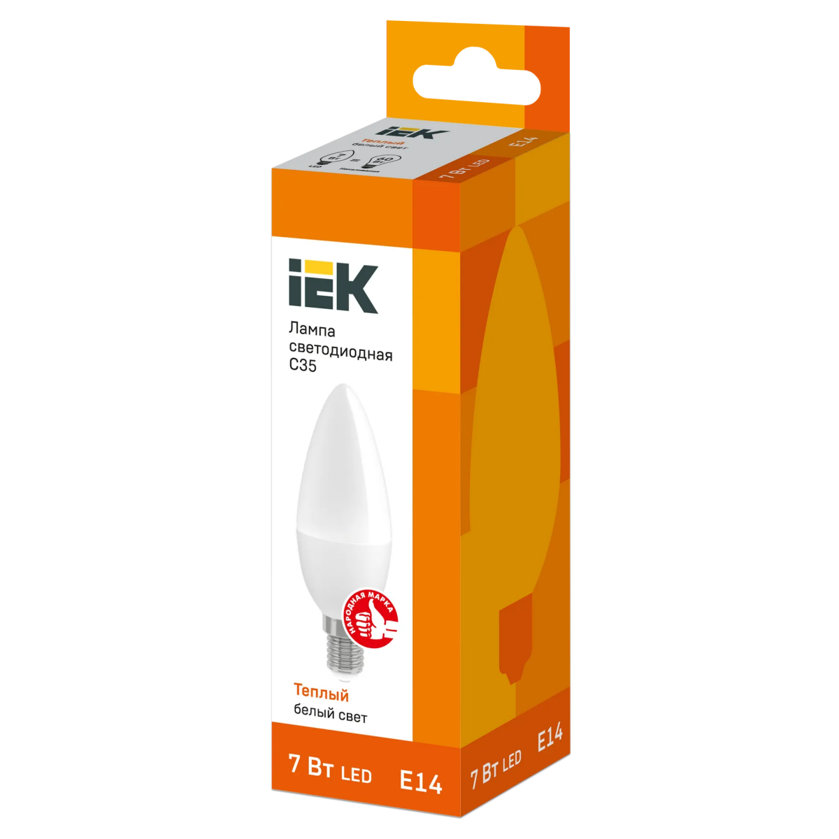 Светодиодная лампочка IEK LLE-C35-7-230-30-E14 (7 Вт, E14) - фото 2