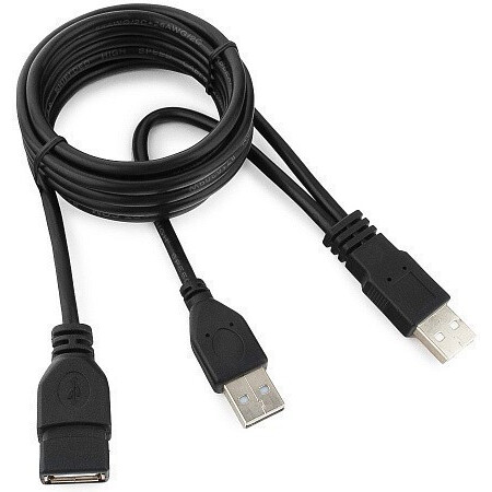 Кабель удлинительный 2x USB A (M) - USB A (F), 1.8м, Gembird CCP-USB22-AMAF-6