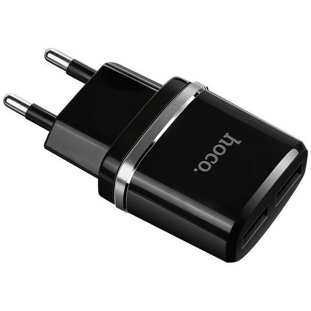 Сетевое зарядное устройство HOCO C12 Smart Black - HC-63094