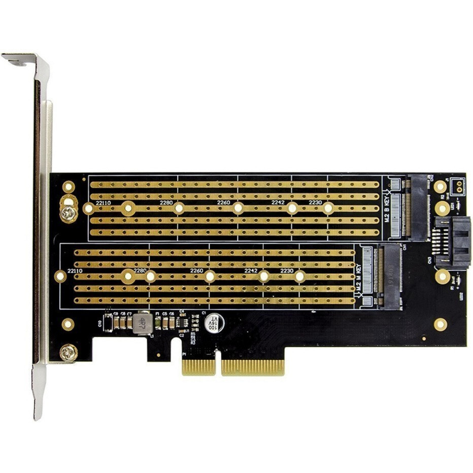 Переходник M.2 - PCI-E/SATA Orient C301E