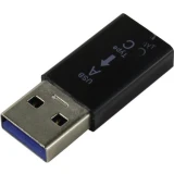 Переходник USB A (M) - USB Type-C (F), KS-IS KS-379 Black