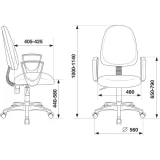 Офисное кресло Бюрократ CH-1300N/3C1