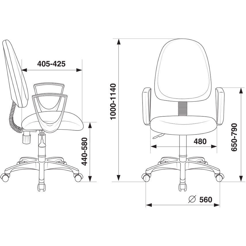 Офисное кресло Бюрократ CH-1300N/OR-16 Black - БCH-1300N/OR-16 - фото 5