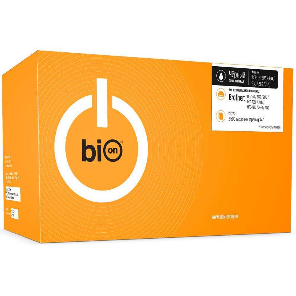 Картридж Bion TN-2175/360/330/2115/2120 Black