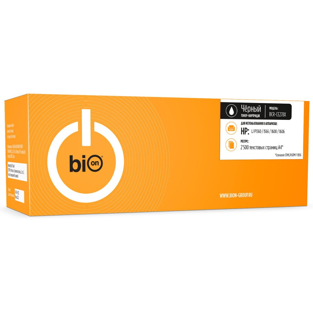 Картридж Bion CE278X Black