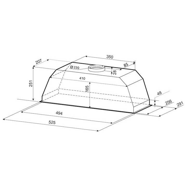 Вытяжка KRONA AMELI 600 Inox PB - 00021456 - фото 2
