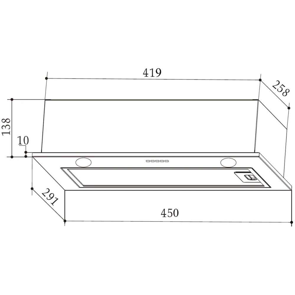 Вытяжка Weissgauff BOX 456 Black - 430310 - фото 2