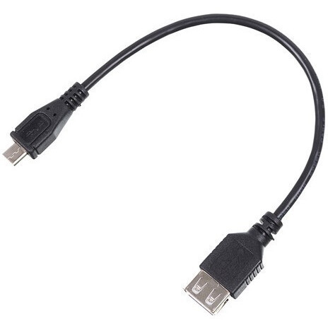 Кабель USB A (F) - microUSB B (M), 0.2м, Buro OTG