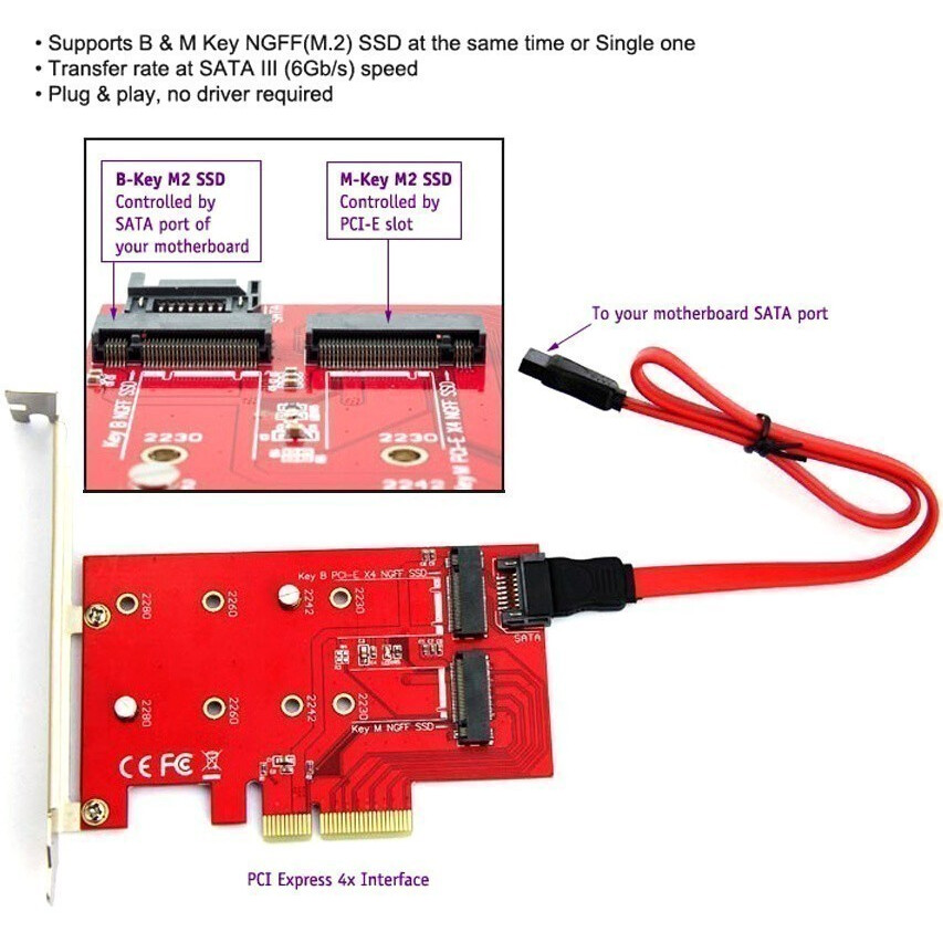 Переходник PCI-E - M.2 Orient C296E - фото 4