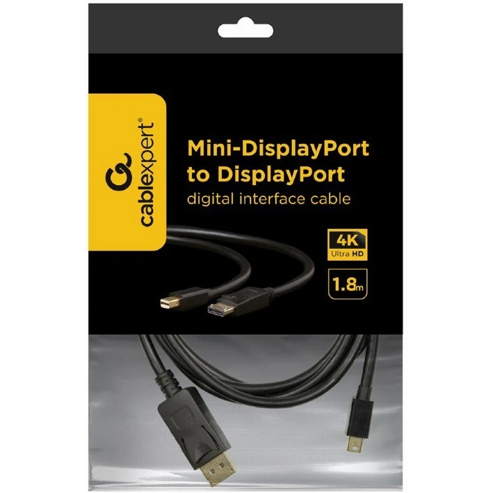 Кабель Mini DisplayPort (M) - DisplayPort (M), 1.8м, Cablexpert CCP-mDP2-6 - фото 2