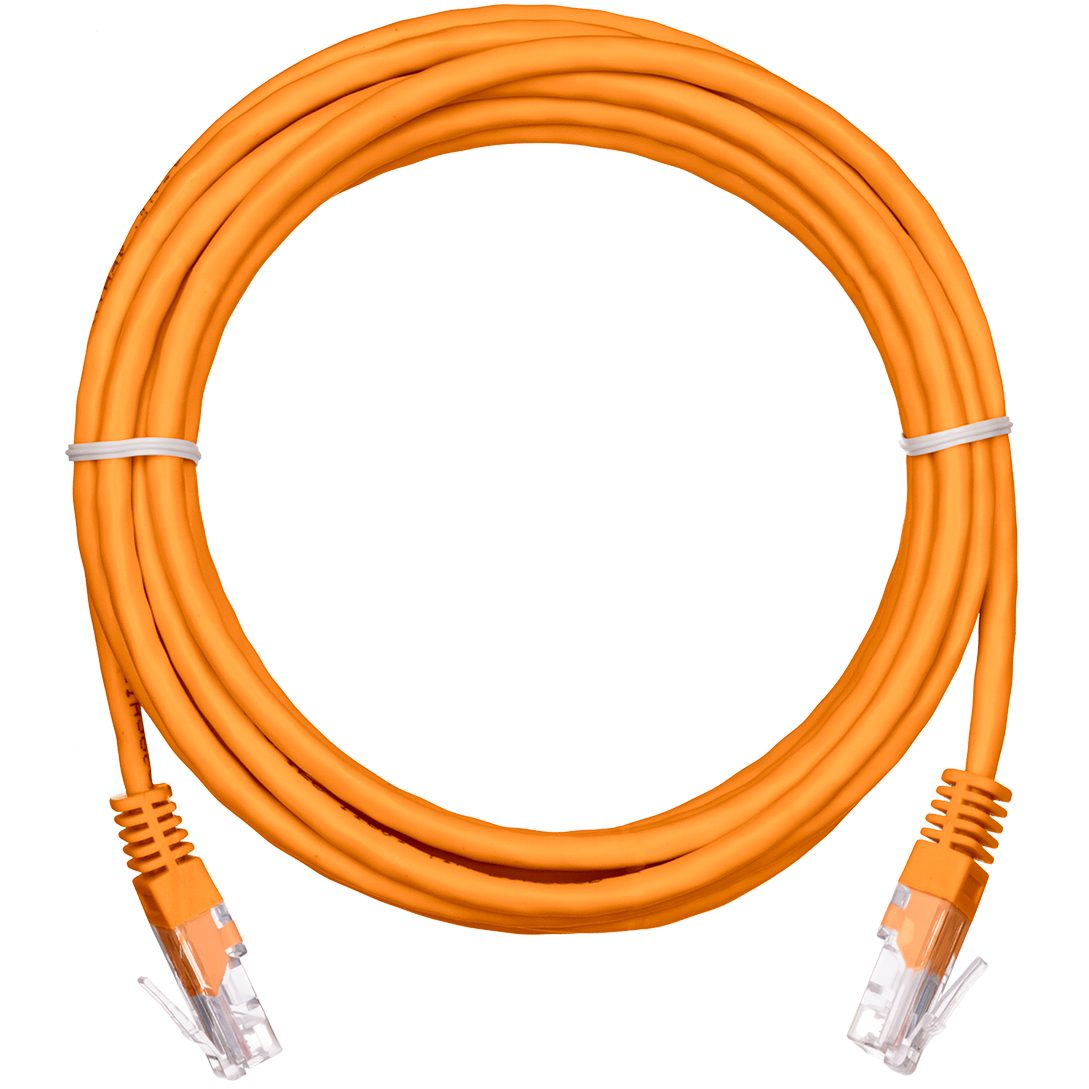 Патч-корд NETLAN EC-PC4UD55B-BC-PVC-005-OR-10, 0.5м, 10 шт.