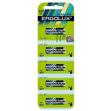 Батарейка Ergolux (LR27A, 5 шт.) - A27-BP5