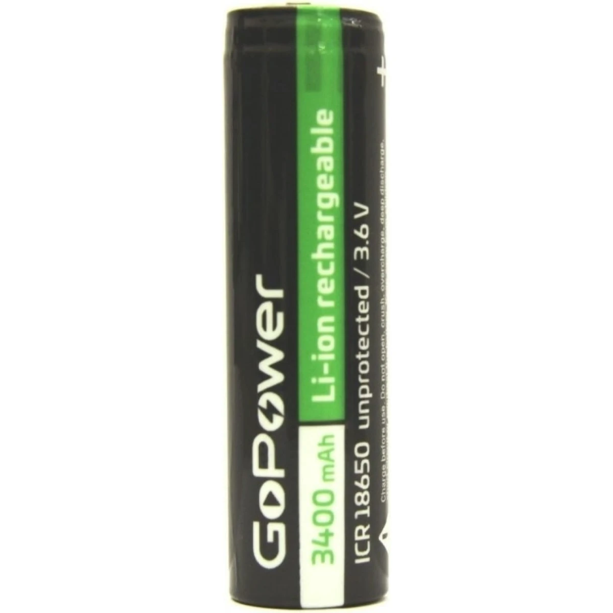 Аккумулятор GoPower (18650, 3400mAh, 1 шт.) - 00-00015349