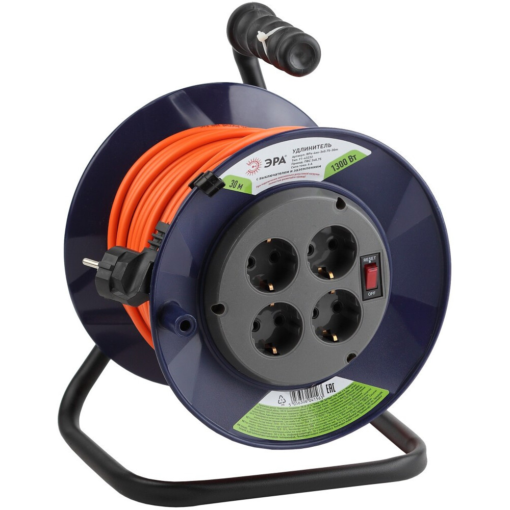 Сетевой удлинитель ЭРА RPx-4es-3х0.75-30m - Б0043052