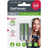 Аккумулятор GoPower (AAA, 400mAh, 2 шт.) (00-00018319)