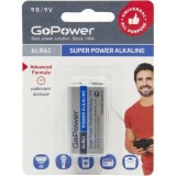 Батарейка GoPower (9V, 1 шт) (00-00017863)