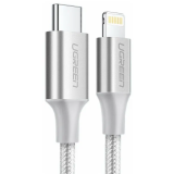 Кабель USB Type-C - Lightning, 1м, UGREEN US304 Silver (70523)