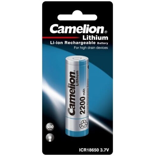 Аккумулятор Camelion (168A, 2200mAh, 1 шт.) - ICR18650F-22BP1