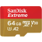 Карта памяти 64Gb MicroSD SanDisk Extreme (SDSQXAH-064G-GN6MN)