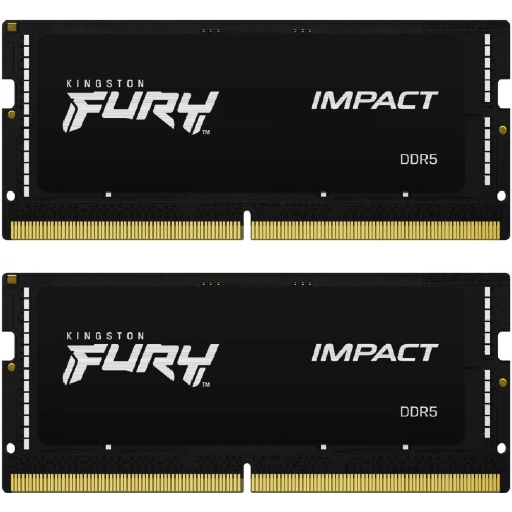 Оперативная память 64GB DDR5 4800MHz Kingston Fury Impact SO-DIMM (KF548S38IBK2-64) (2x32GB KIT)
