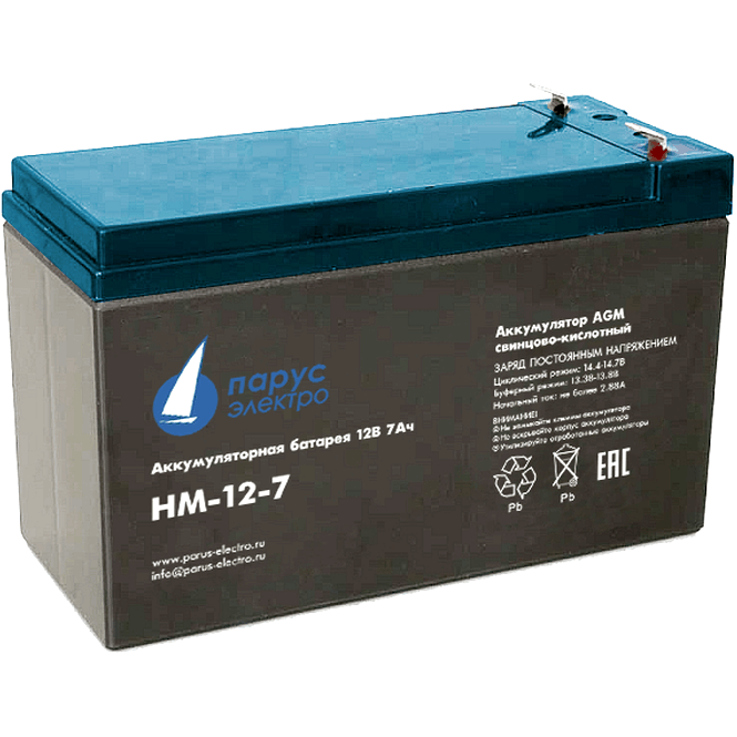 Аккумуляторная батарея Парус электро HM-12-7