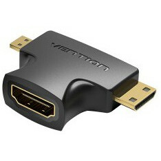 Переходник HDMI (F) - Mini HDMI/Micro HDMI (M), Vention AGFB0