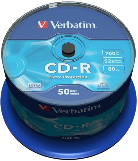 Диск CD-R Verbatim 700Mb 52x Cake Box (50 шт.)