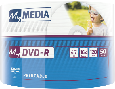 Диск DVD-R MyMedia 4.7Gb 16x Pack Wrap Printable (50 шт.)