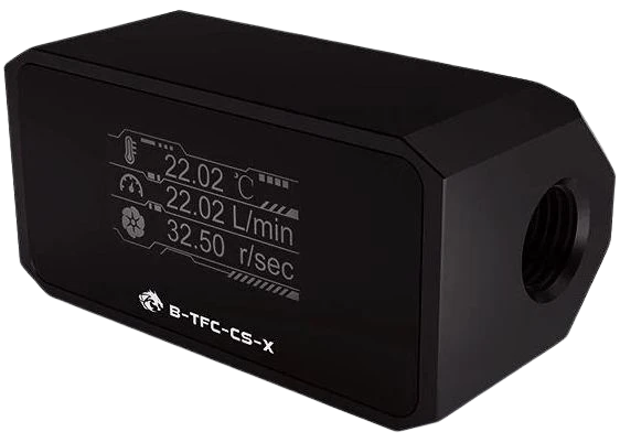 датчик потока и температуры  Bykski B-TFC-CS-X Black