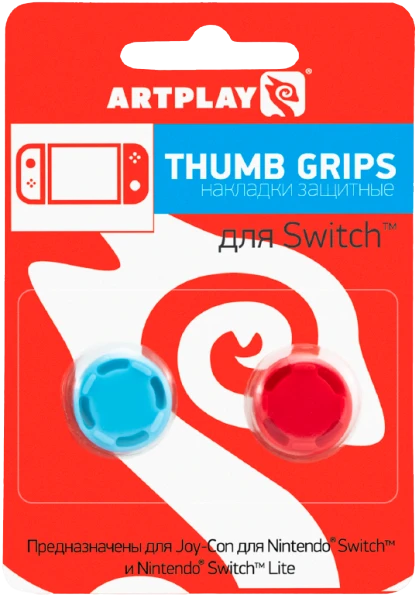Накладки на стики Artplays Thumb Grips Pro Red/Blue для Nintendo Switch