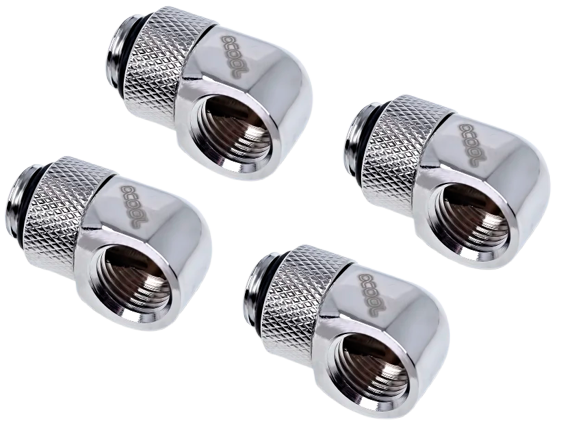 фитинг  Alphacool Eiszapfen 90° Chrome 4 шт.