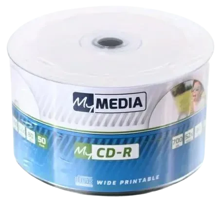 Диск CD-R MyMedia 700Mb 52x Pack Wrap Printable (50 шт.)