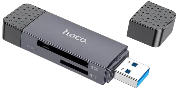 Кардридер HOCO HB45 USB-С/USB-A 3.0 Grey
