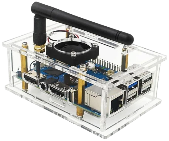 Корпус для одноплатного компьютера Orange Pi 5 Pro Acrylic Case