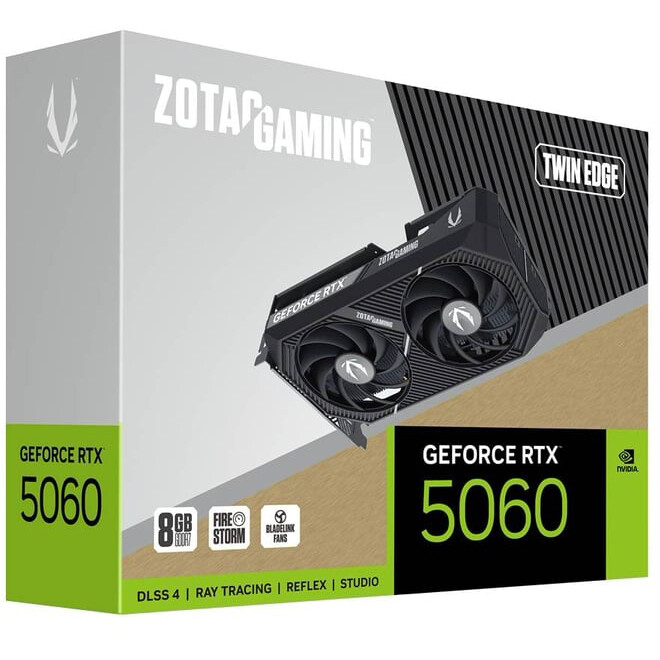Видеокарта NVIDIA GeForce RTX 5060 Zotac Twin Edge OC 8GB (ZT